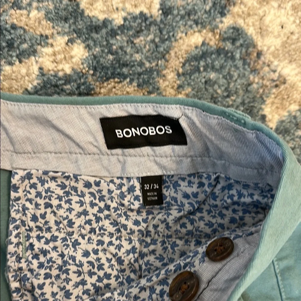 Bonobos Green Chinos Slim Tappered Fit Cotton - Picture 5 of 7